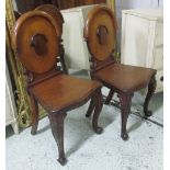 HALL CHAIRS, a pair,