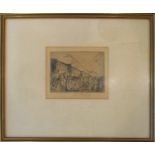 FRANK BRANGWYN, a set of seven engravings, 40cm x 30cm overall each, framed and glazed.