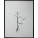 PAINTING, of a single tree, in a silver gilt frame, 126cm W x 166cm H, indistinguishably signed.