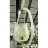 CHANDELIER, mid 20th century, rope twist design, with pearl shaped shades, 90cm H x 44cm W.