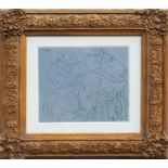 PABLO PICASSO 'The broken lance', linocut, 1962, 30cm x 35cm, framed and glazed.