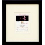 FRANCIS BACON Chateau Mouton Rothschild wine label, 1990, 11cm x 8cm, framed and glazed.