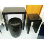 OCCASIONAL TABLES, a set of three,