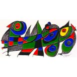 JOAN MIRO 'Miro Sculptor- Japan', original lithograph in colours, 1974, on heavy wove Guarro paper,