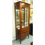 GLASS CABINET, with bevelled glass,