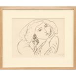 HENRI MATISSE 'Portrait of a Breton woman, i5', collotype, 1943, limited edition 950, 25cm x 35cm,