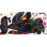 JOAN MIRO 'Miro Sculptor- Iran', original lithograph in colours, 1974, on heavy wove Guarro paper,