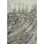 LUCILLE CRANWELL 'Battersea Power Station', oil on canvas, signed and dated 2015,