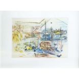 RAOUL DUFY 'Paysage', collotype after watercolour,1961, edition size 200, 26cm x 35cm, framed.