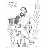 PABLO PICASSO 'Leon Tolstoi - La Guerre et la Paix', lithograph, signed in the stone,