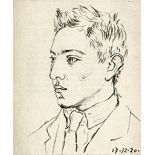 PABLO PICASSO 'Portrait of Raymond Radiguet', original lithograph, edition 1100, 11.