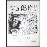 PABLO PICASSO 'Drawings of Picasso:Poster - Sala Gaspar - Three Drinkers', original lithograph,