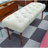 FOOTSTOOL, striped upholstery, 130cm x 55cm.