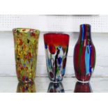 VASES, a set of three, 40cm H.