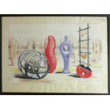 HENRY MOORE 'Sculptural Objects', lithograph in colours, signed in the plate, 49cm x 76cm,