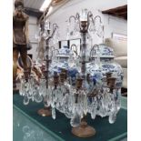 TABLE CHANDELIERS, a pair, , 32cm Dia x 59cm H.