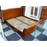 AND SO TO BED, wooden sleIGH bed, 214cm x 160cm.