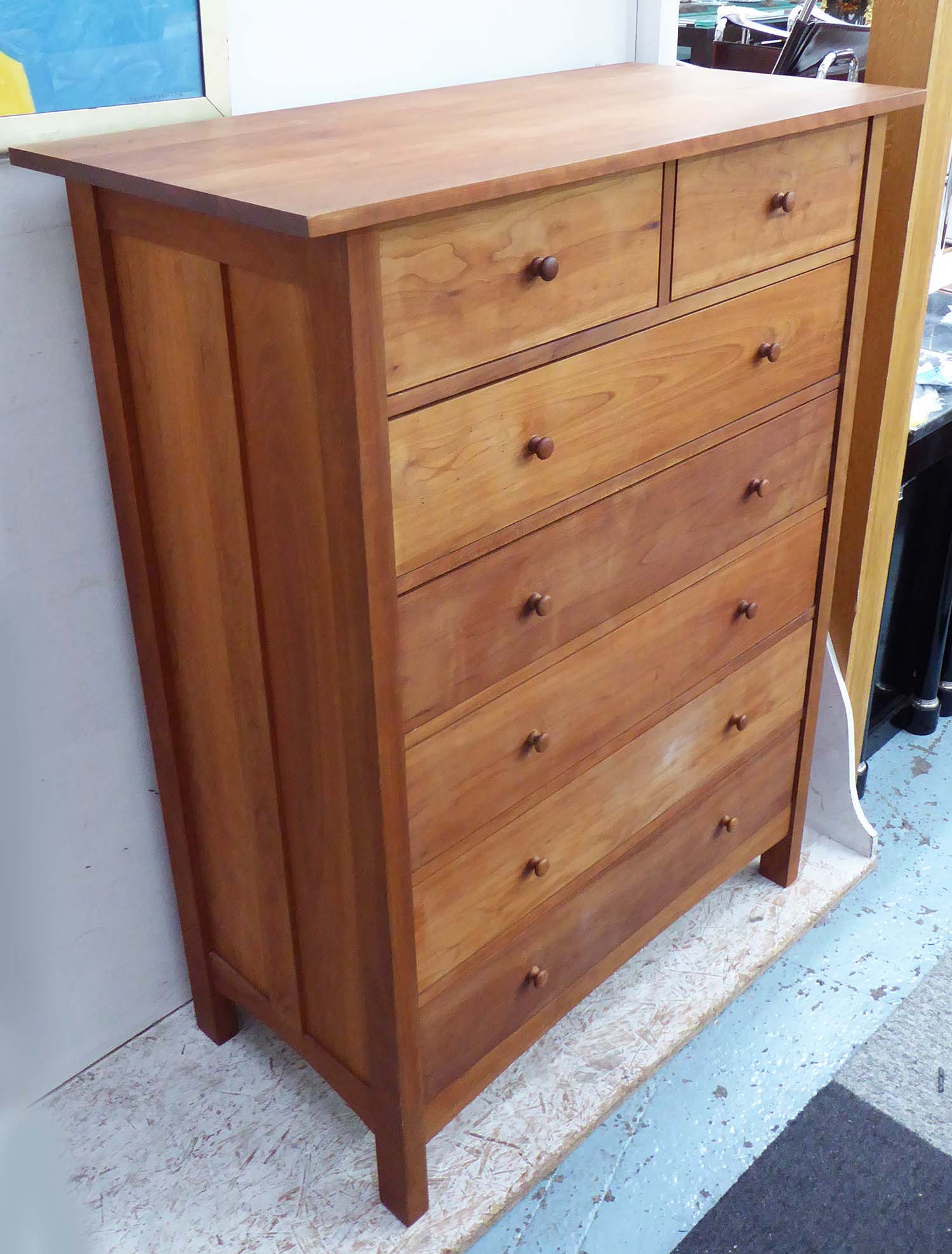 LARGE CHEST OF DRAWERS, Vermont Furniture Designs,133cm H x 51cm.