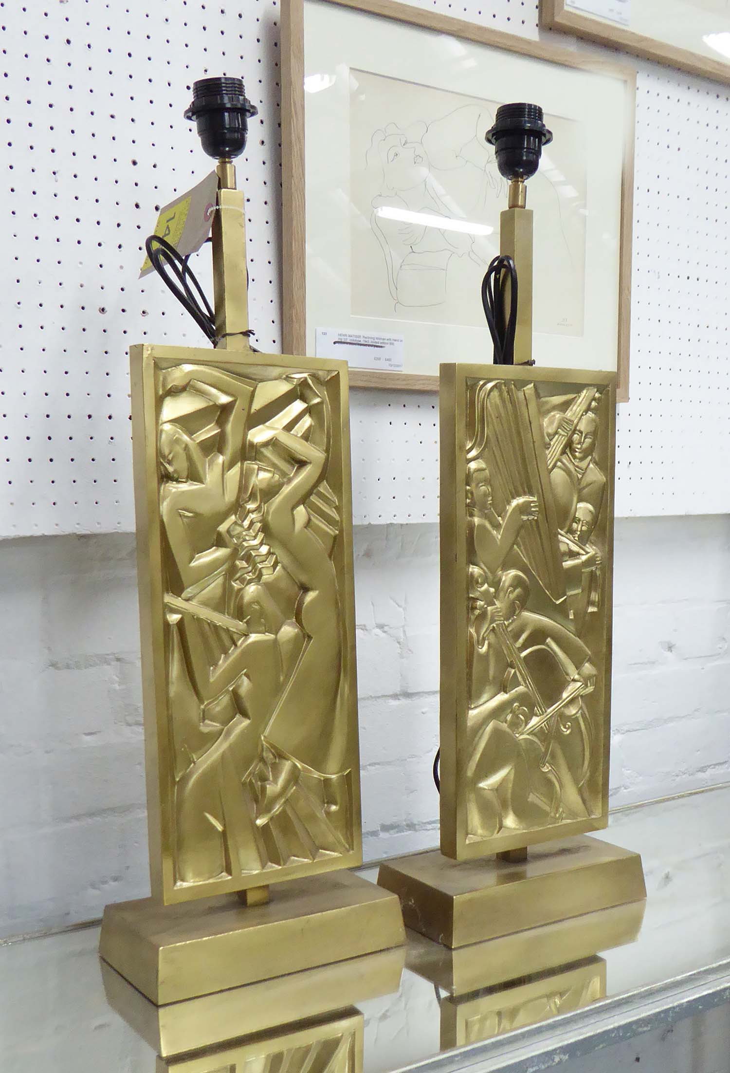 TABLE LAMPS, a pair, Art Deco.