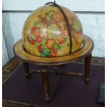 GLOBE, antique style, revolving on stand, approx. 50cm H.