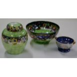 3 VARIOUS PIECES OF MALING PORCELAIN