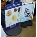 2 FREE STANDING SHOP ADVERTISING SIGNS