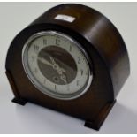 OAK CASED MANTLE CLOCK