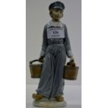 LLADRO FIGURINE ORNAMENT - YOUNG BOY CARRYING BUCKETS OF MILK