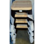 SET OF 4 SMALL KITCHEN STOOLS