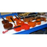 7 VARIOUS VIOLIN CASES