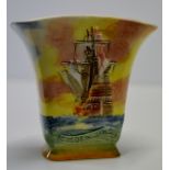 ROYAL DOULTON "FAMOUS SHIPS" POSY VASE