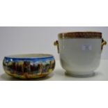 DOUBLE HANDLED PLANTER & NHP POTTERY BOWL