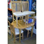 MODERN KITCHEN TABLE WITH 4 MATCHING CHAIRS