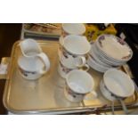 TRAY CONTAINING ROYAL DOLTON TEA WARE