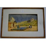 FRAMED WATER COLOUR - "SHIRAZ", AN EASTERN SCENE SIGNED P. MACGREGOR WILSON, RSW