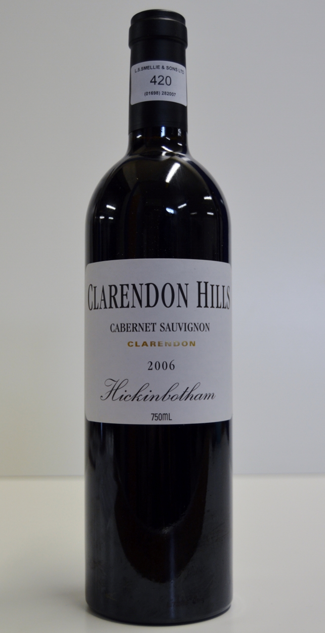 CASE OF 6 X CLARENDON HILLS 2006 'HICKENBOTHAM' AUSTRALIAN CABERNET SAUVIGNON - EACH BOTTLE = 750ML,