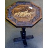 DECORATIVE INLAID ROSEWOOD OCCASIONAL TABLE