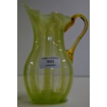 DECORATIVE VASELINE GLASS JUG