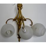 CEILING LIGHT FITTING WITH GLASS SHADES