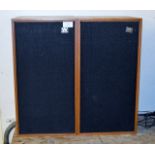 PAIR OF VINTAGE WHARFDALE TEAK CASED SPEAKERS