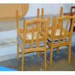 MODERN BEECH KITCHEN TABLE WITH 4 MATCHING CHAIRS