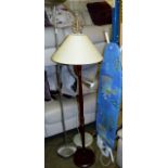 PAIR OF UPLIGHTERS, 1 OTHER UPLIGHTER, STANDARD LAMP & IRONING BOARD