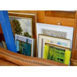 LARGE QUANTITY VARIOUS FRAMED PAINTINGS & PICTURES