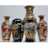 6 VARIOUS JAPANESE POTTERY VASES