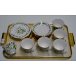 18 PIECES OF COLCLOUGH FLORAL TEA WARE