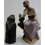 LARGE LLADRO FIGURINE ORNAMENT & 1 OTHER LLADRO FIGURINE ORNAMENT