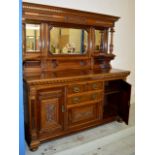 VICTORIAN MAHOGANY MIRRORED BACK SIDEBOARD