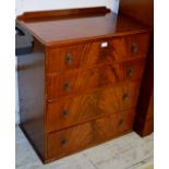 MAHOGANY VENEER 4 DRAWER CHEST