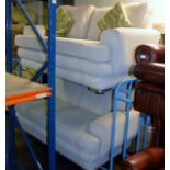 2 PIECE MODERN FABRIC LOUNGE SUITE COMPRISING 2 X 2 SEATER SETTEES