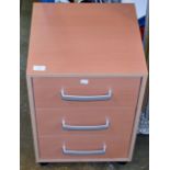 MODERN 3 DRAWER BEDSIDE CHEST